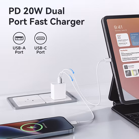 Pd18W QC3.0 USB Fast Type C Charger Universal Input 5V 3A/9V 2A/12V 1.5A EU UL CE FCC SAA RoHS Ukca for Tablet/Mobile Phone/ LED/CCTV/Headset/Wireless Charging