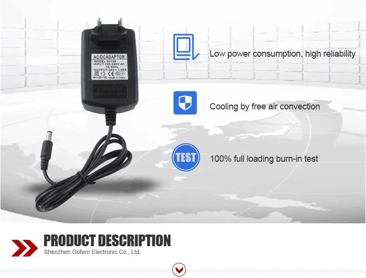 3.3V 5V 9V 12V 24V 36V 48V Factory Customized Black White Color Wall Mount UK 3pin 12V2a 12V2.1A Power 2.5A GS Dual Cable 100V 220V 12V 2A Adaptor with CE UL