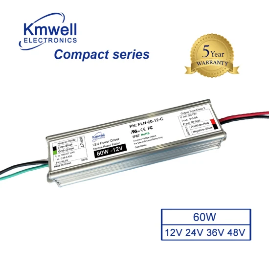 Alimentatore LED a commutazione serie compatta Driver LED impermeabile 60W12V per illuminazione LED per insegne esterne con UL CE IP67 FCC