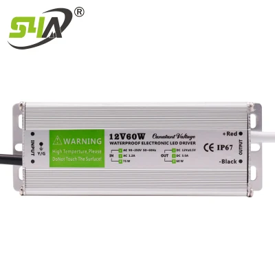 Alimentatore LED elettronico IP67 impermeabile 12V 60W